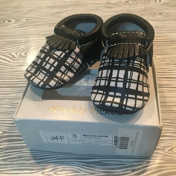 FP Painted Plaid Mocs Size 3 New In Box - Picture 5 of 9